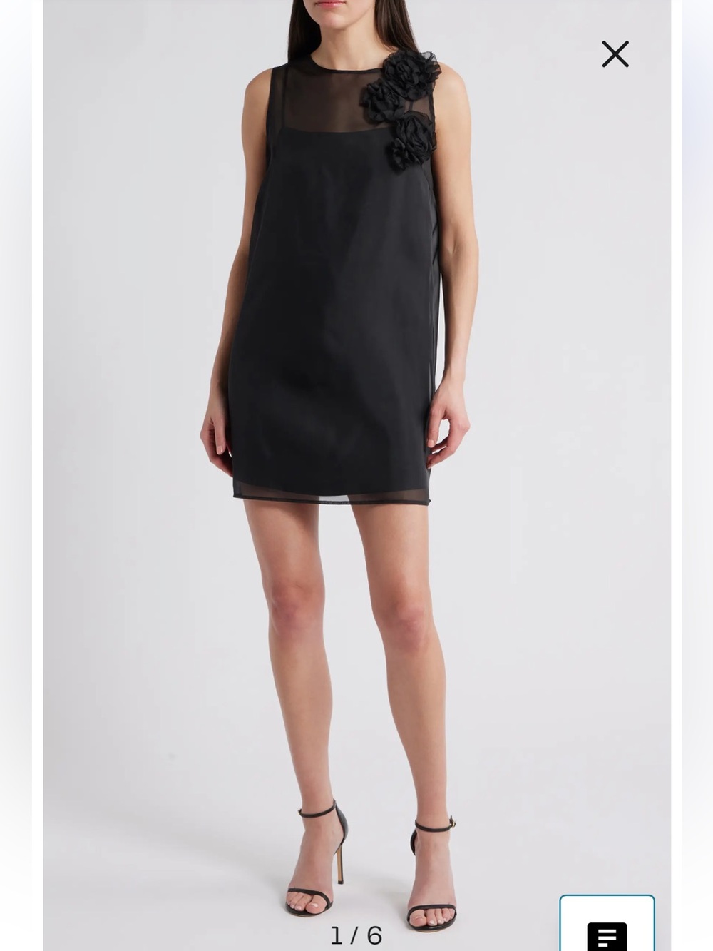 Lucy Paris Kenia Rosette Cocktail Shift Minidress size S